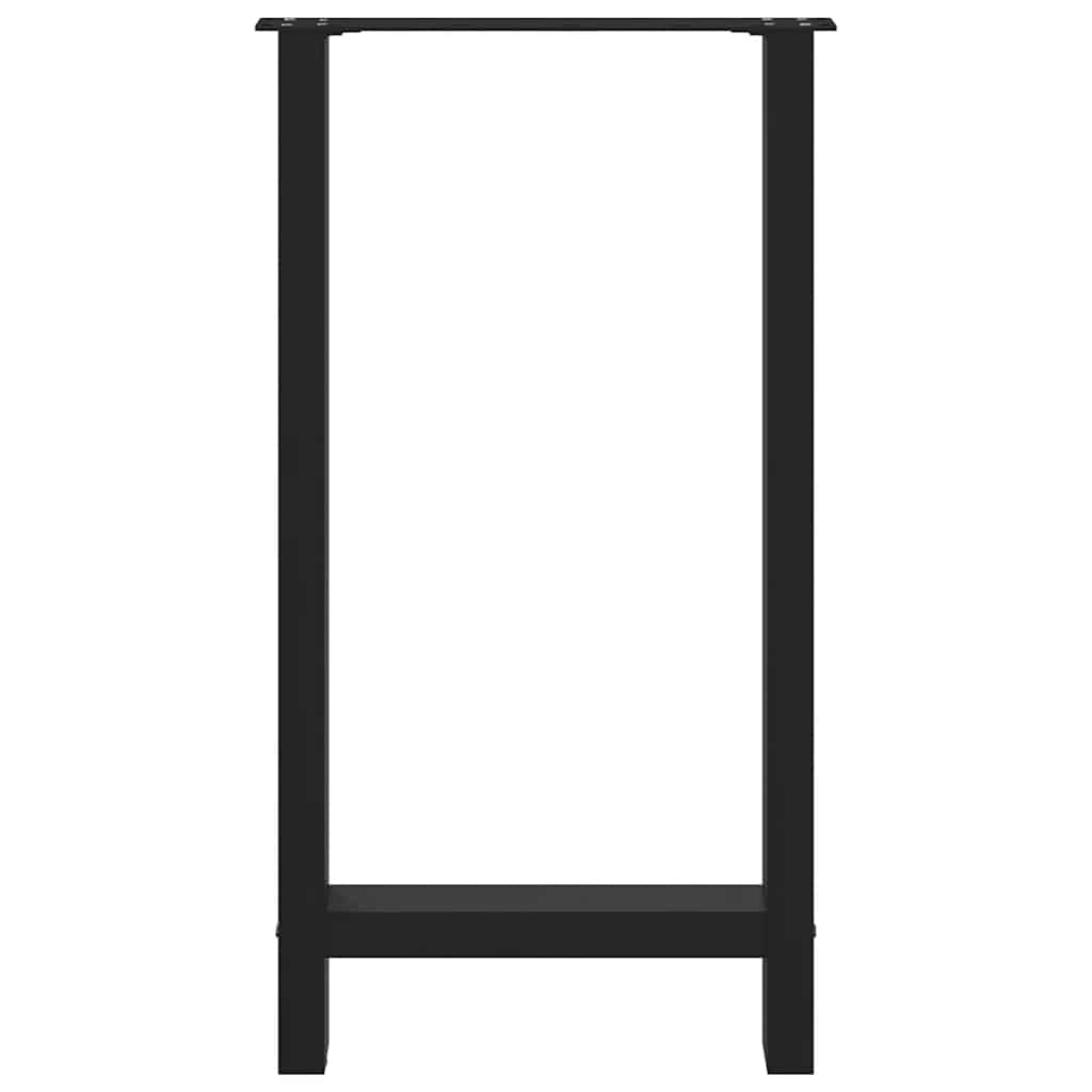 2 db fekete acél bárasztalláb 40x(90-91) cm