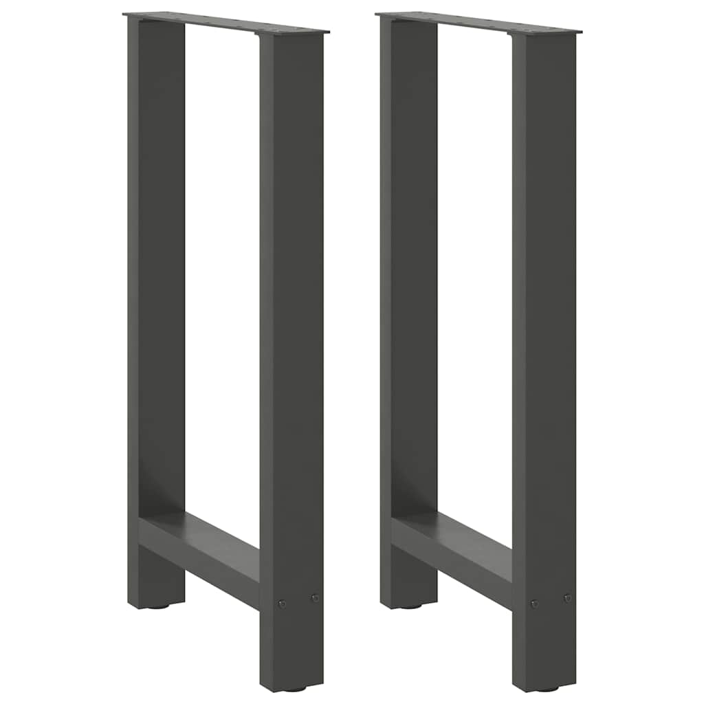 2 db antracitszürke acél bárasztalláb 40x(90-91) cm