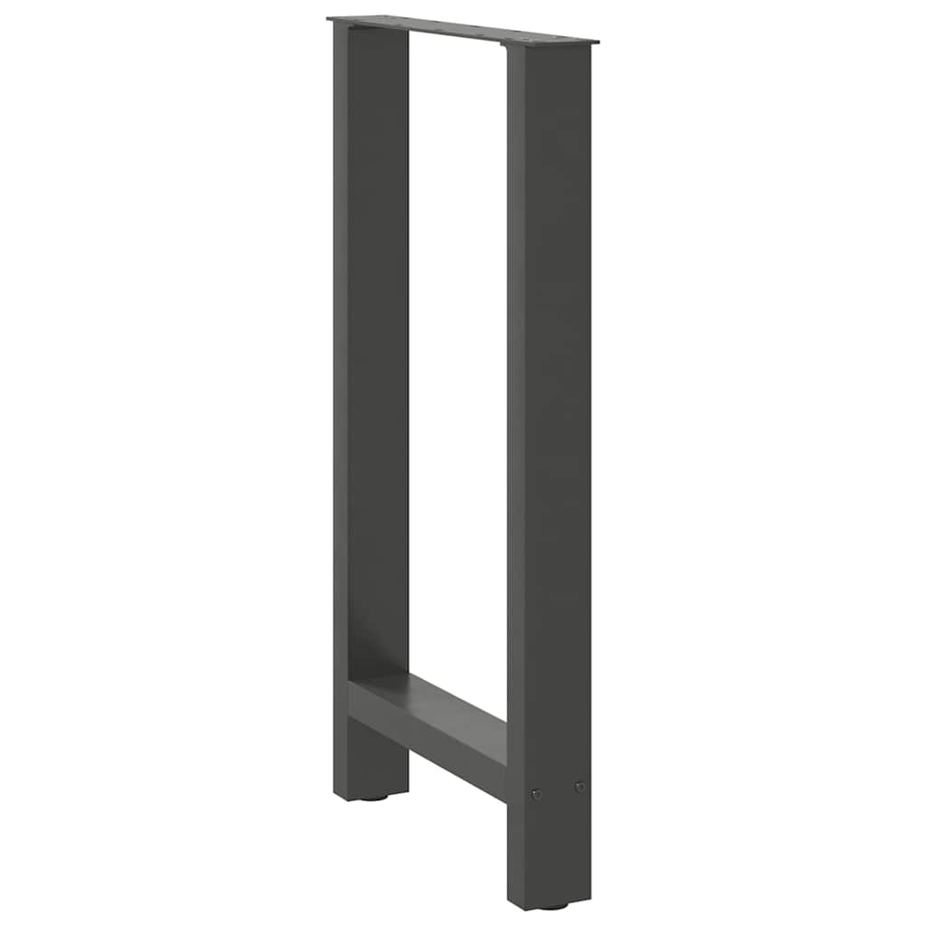 2 db antracitszürke acél bárasztalláb 40x(90-91) cm