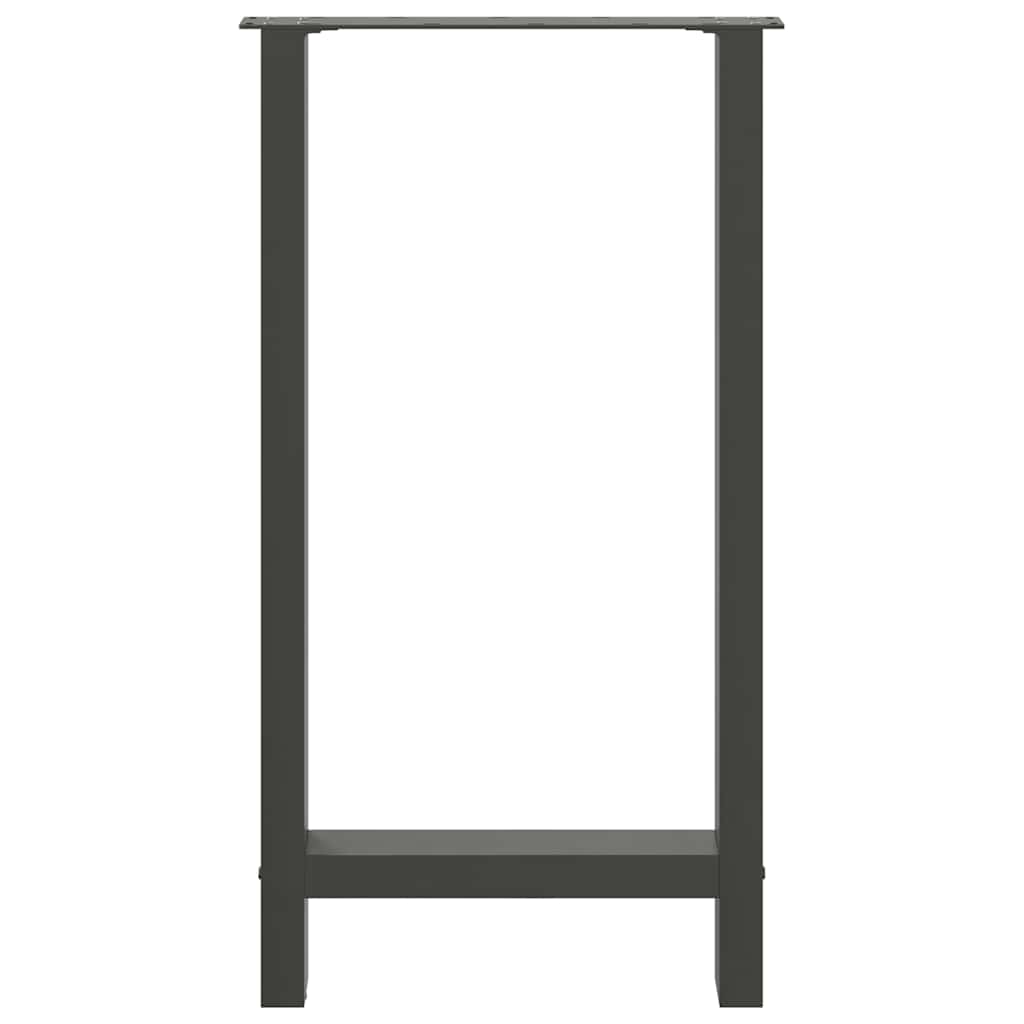2 db antracitszürke acél bárasztalláb 40x(90-91) cm