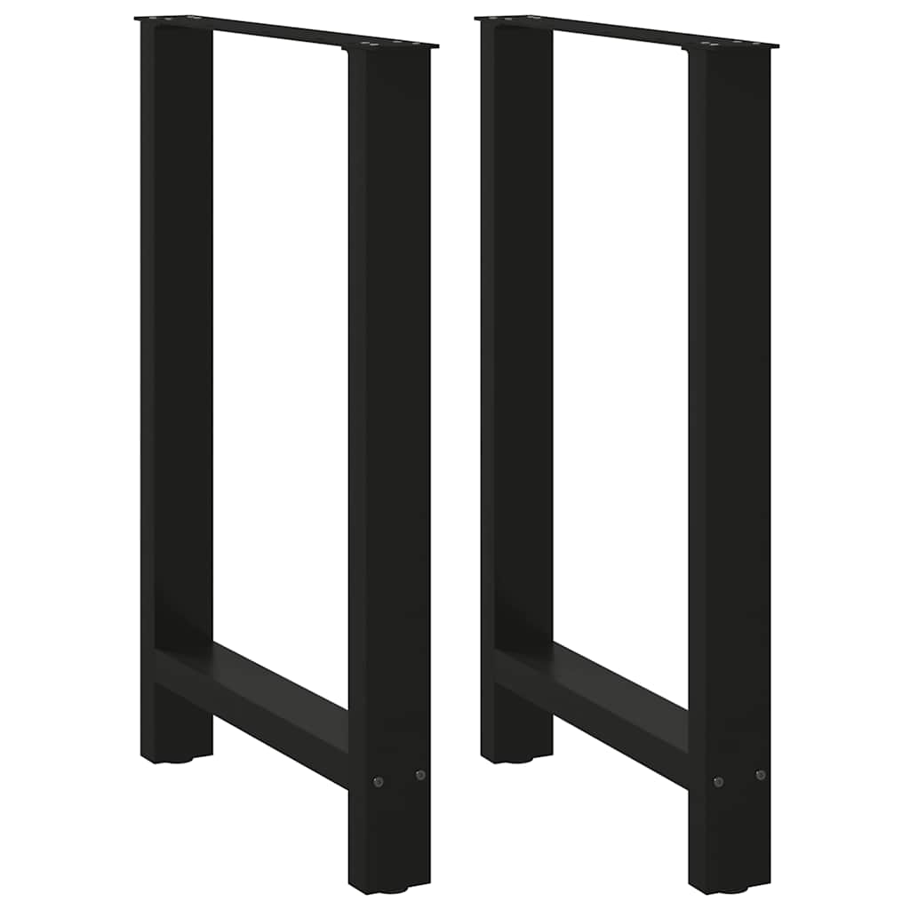 2 db fekete acél bárasztalláb 60 x (90-91) cm