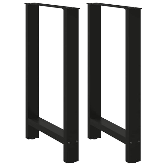 2 db fekete acél bárasztalláb 60 x (90-91) cm