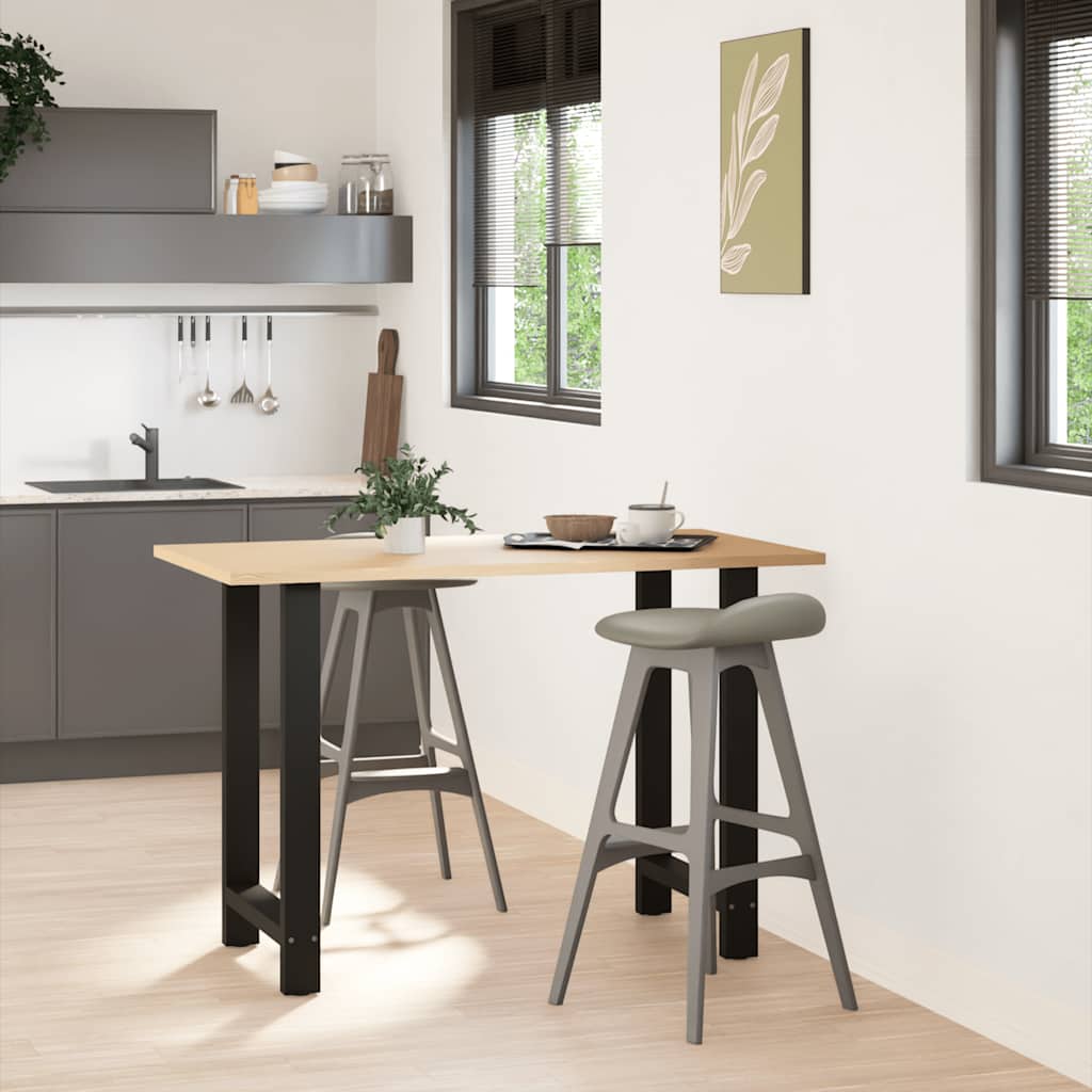 2 db fekete acél bárasztalláb 60 x (90-91) cm