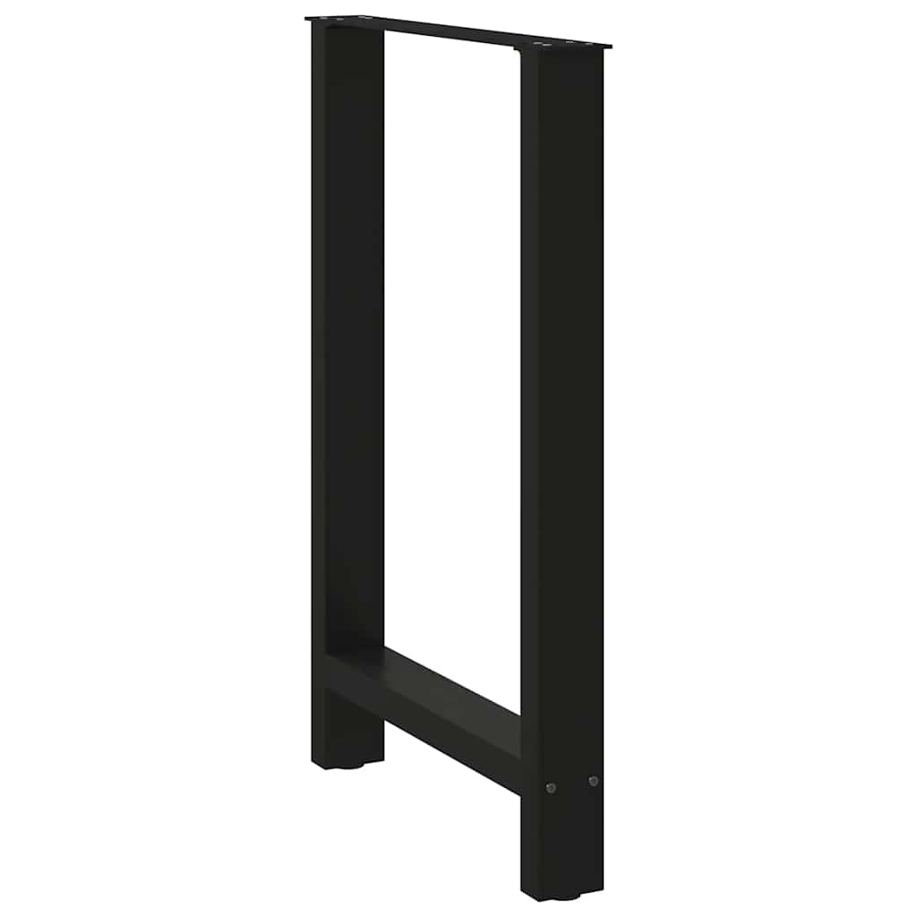 2 db fekete acél bárasztalláb 60 x (90-91) cm