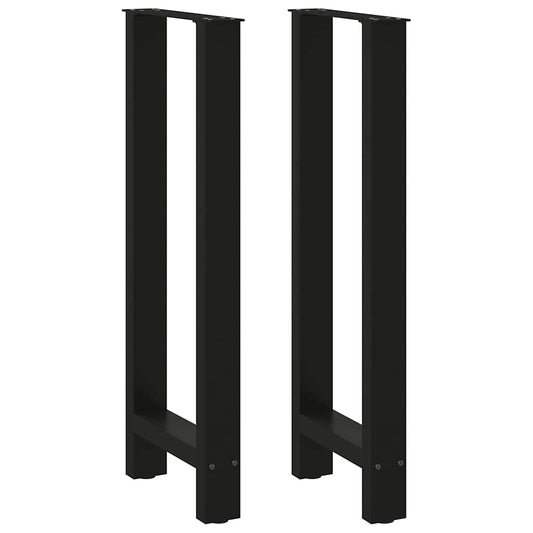 2 db fekete acél bárasztal láb 40 x (100-101) cm