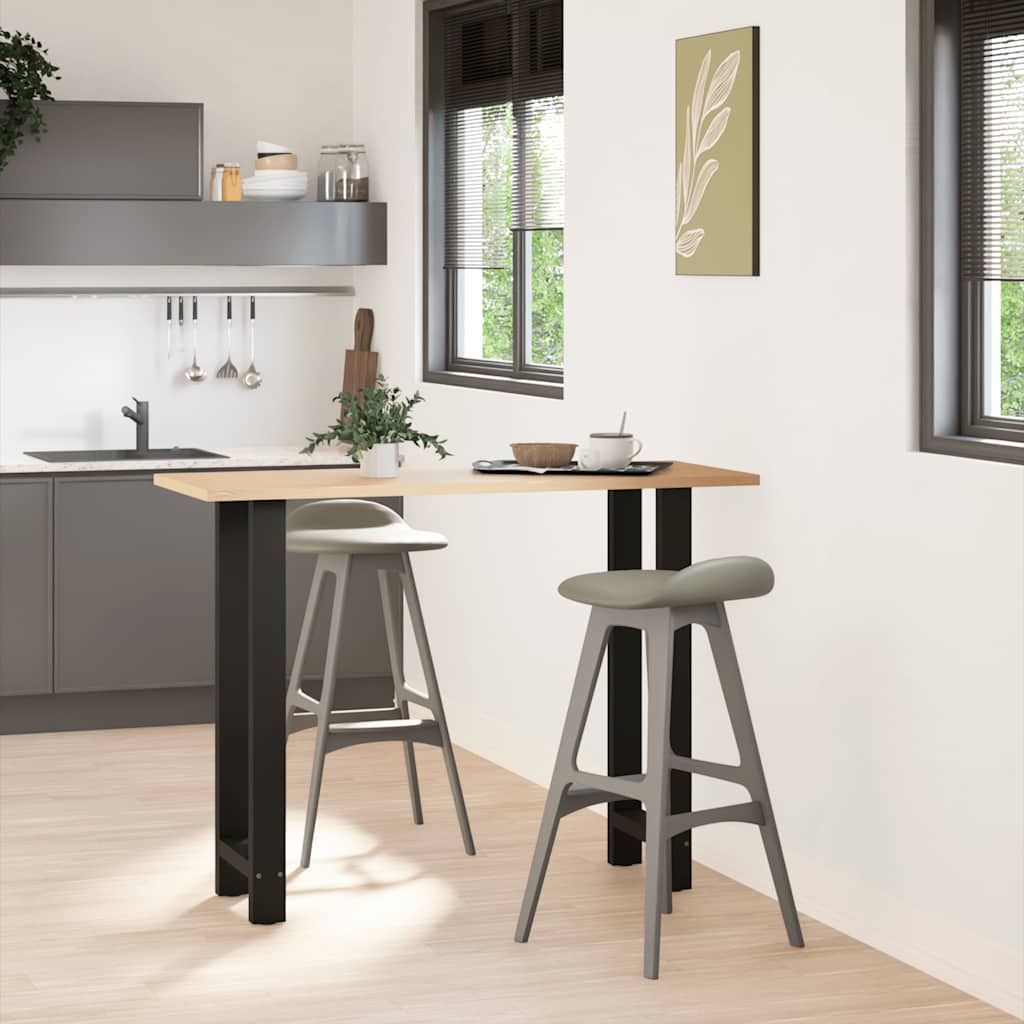 2 db fekete acél bárasztal láb 40 x (100-101) cm