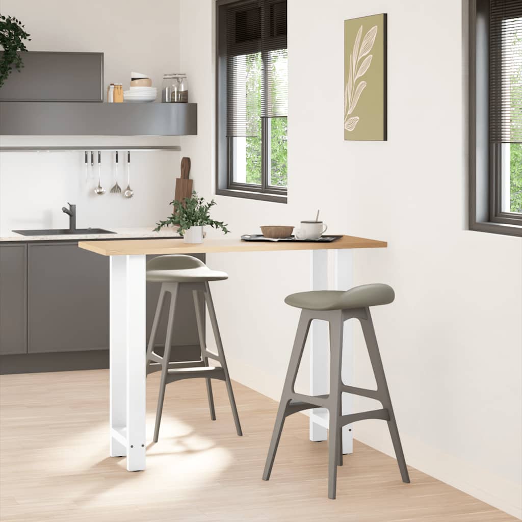 2 db fehér bárasztal láb 40 x (100-101) cm acél