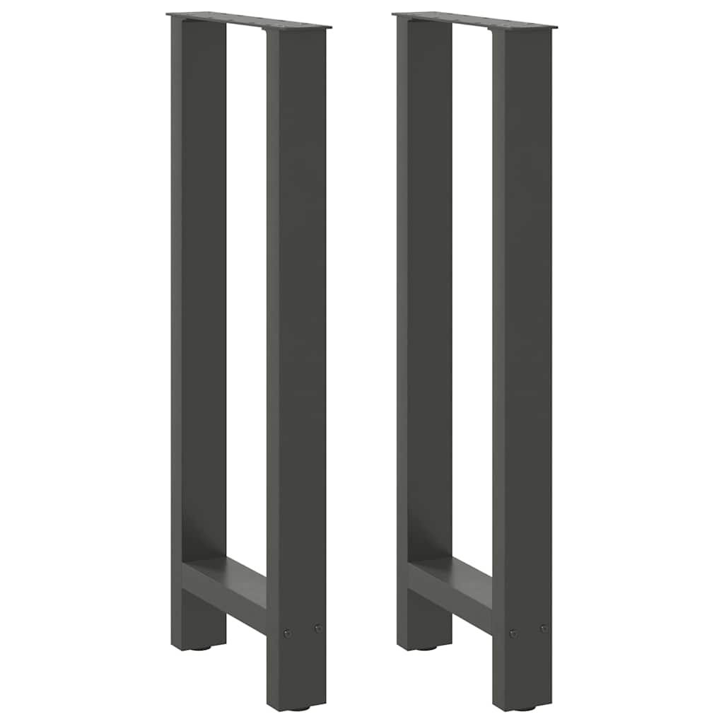 2 db antracitszürke acél bárasztalláb 40x(100-101) cm