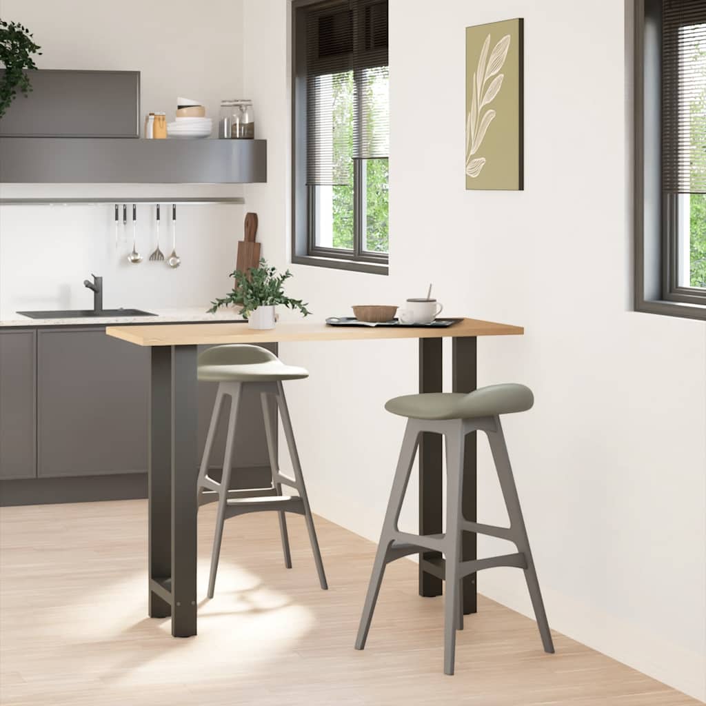 2 db antracitszürke acél bárasztalláb 40x(100-101) cm