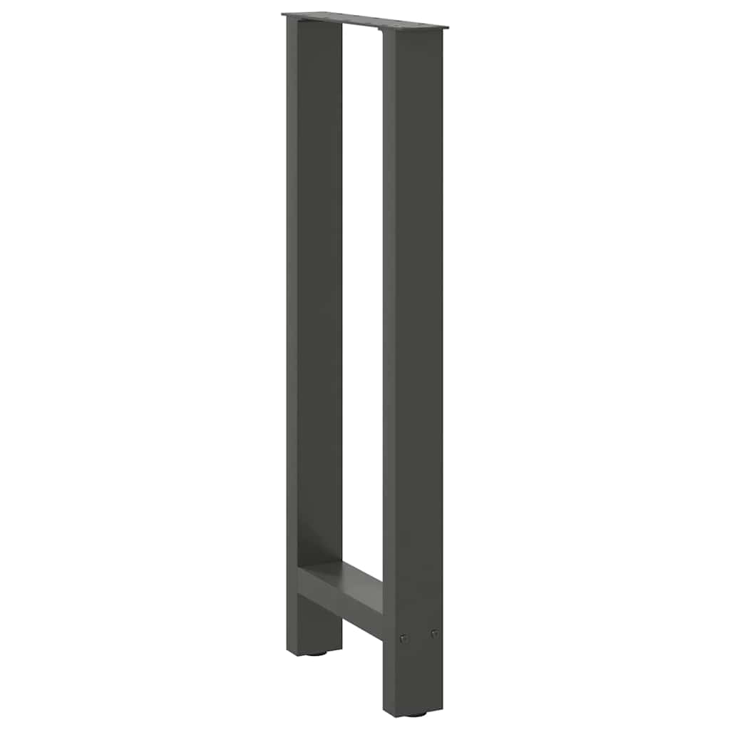 2 db antracitszürke acél bárasztalláb 40x(100-101) cm