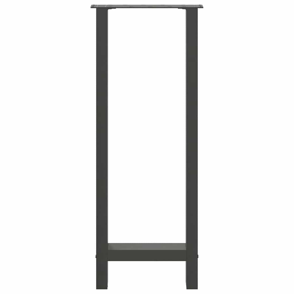 2 db antracitszürke acél bárasztalláb 40x(100-101) cm