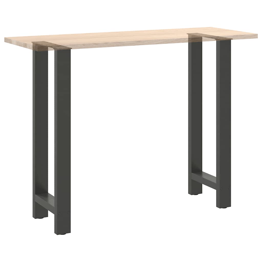 2 db antracitszürke acél bárasztalláb 40x(100-101) cm