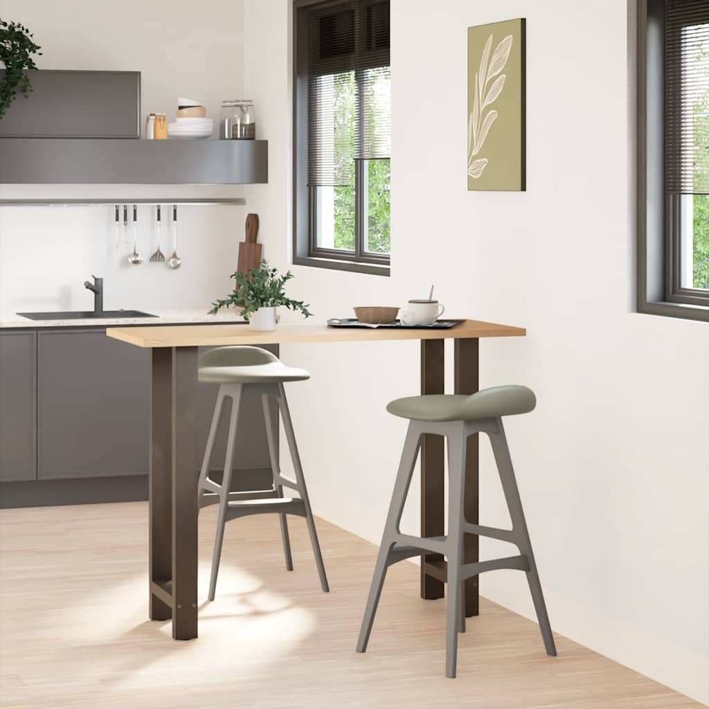 2 db natúr acél bárasztalláb 40 x (100-101) cm