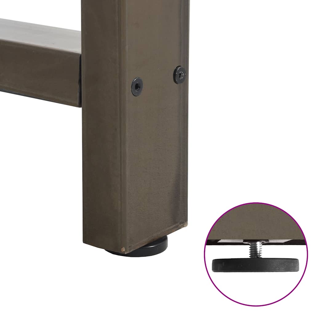 2 db natúr acél bárasztalláb 40 x (100-101) cm