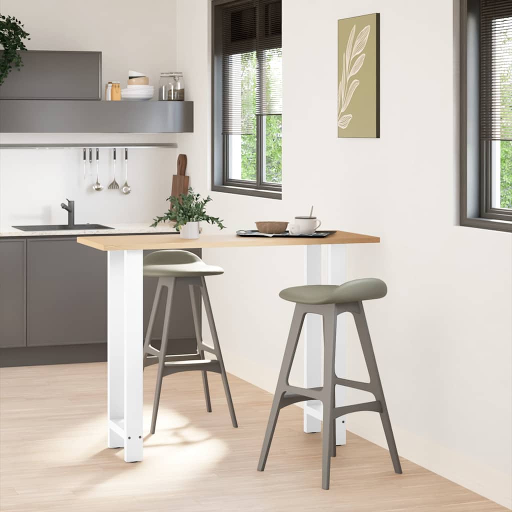 2 db fehér bárasztal láb 50 x (100-101) cm acél