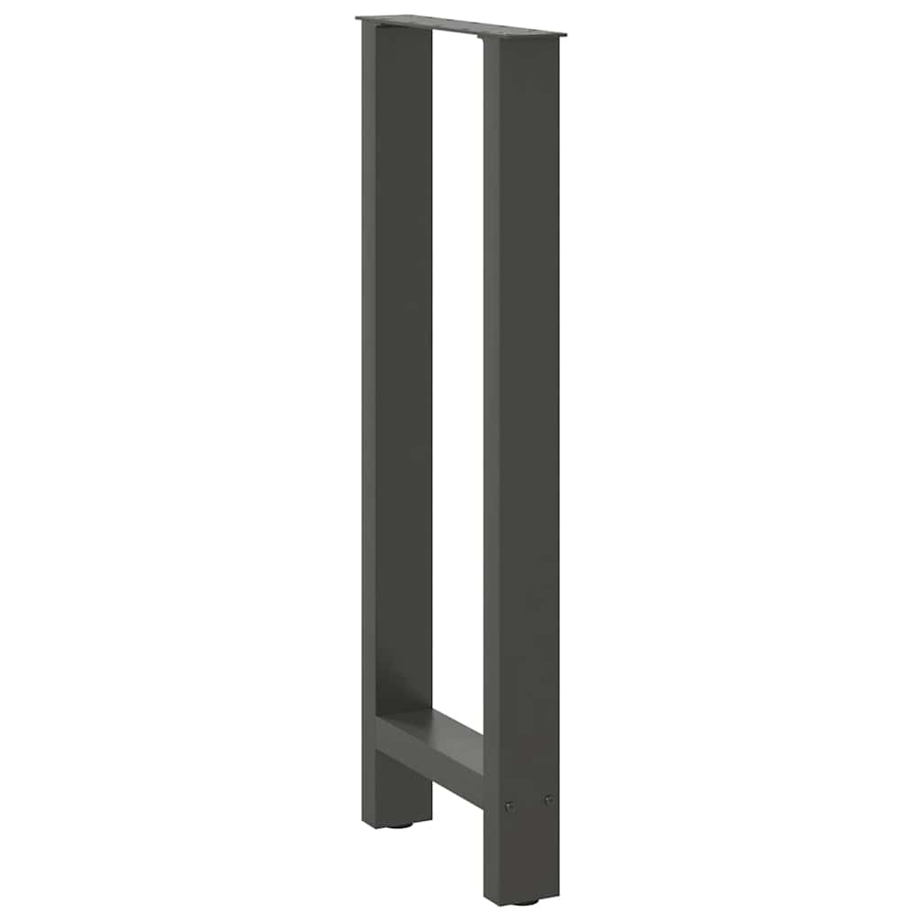 2 db antracitszürke acél bárasztalláb 50x(100-101) cm
