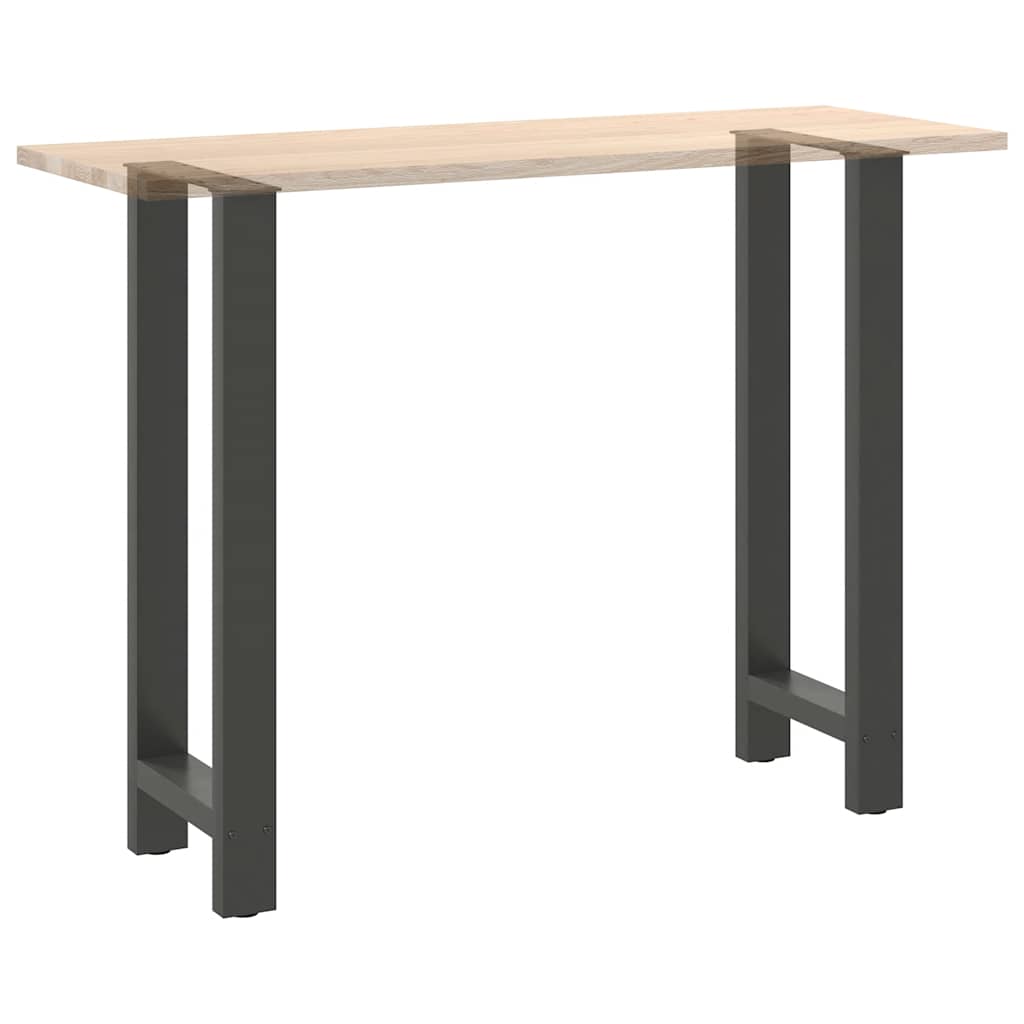 2 db antracitszürke acél bárasztalláb 50x(100-101) cm
