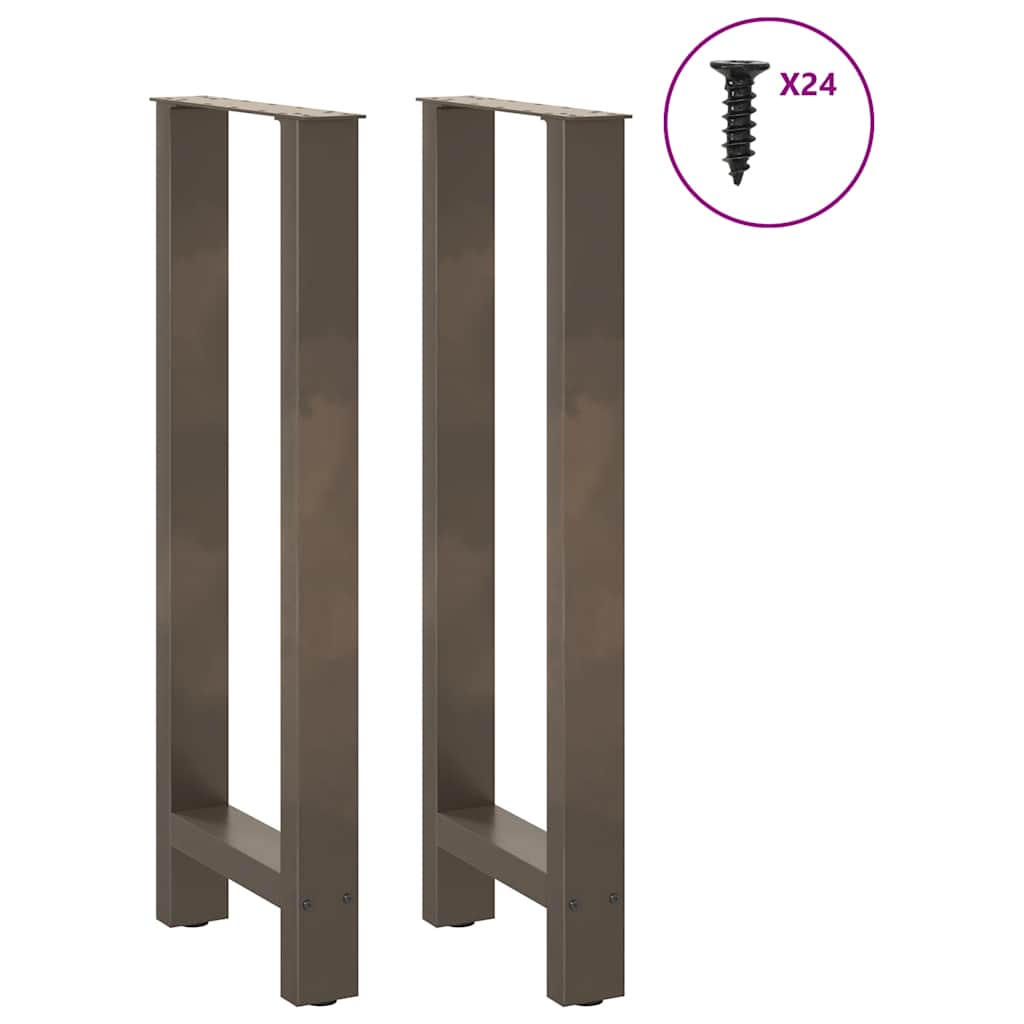 2 db natúr acél bárasztalláb 50x(100-101) cm