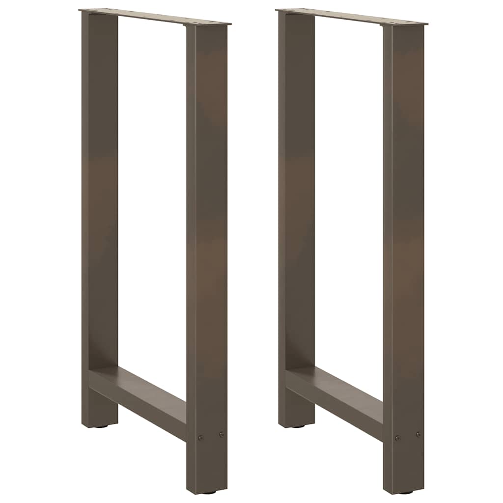 2 db natúr acél bárasztalláb 60 x (100-101) cm