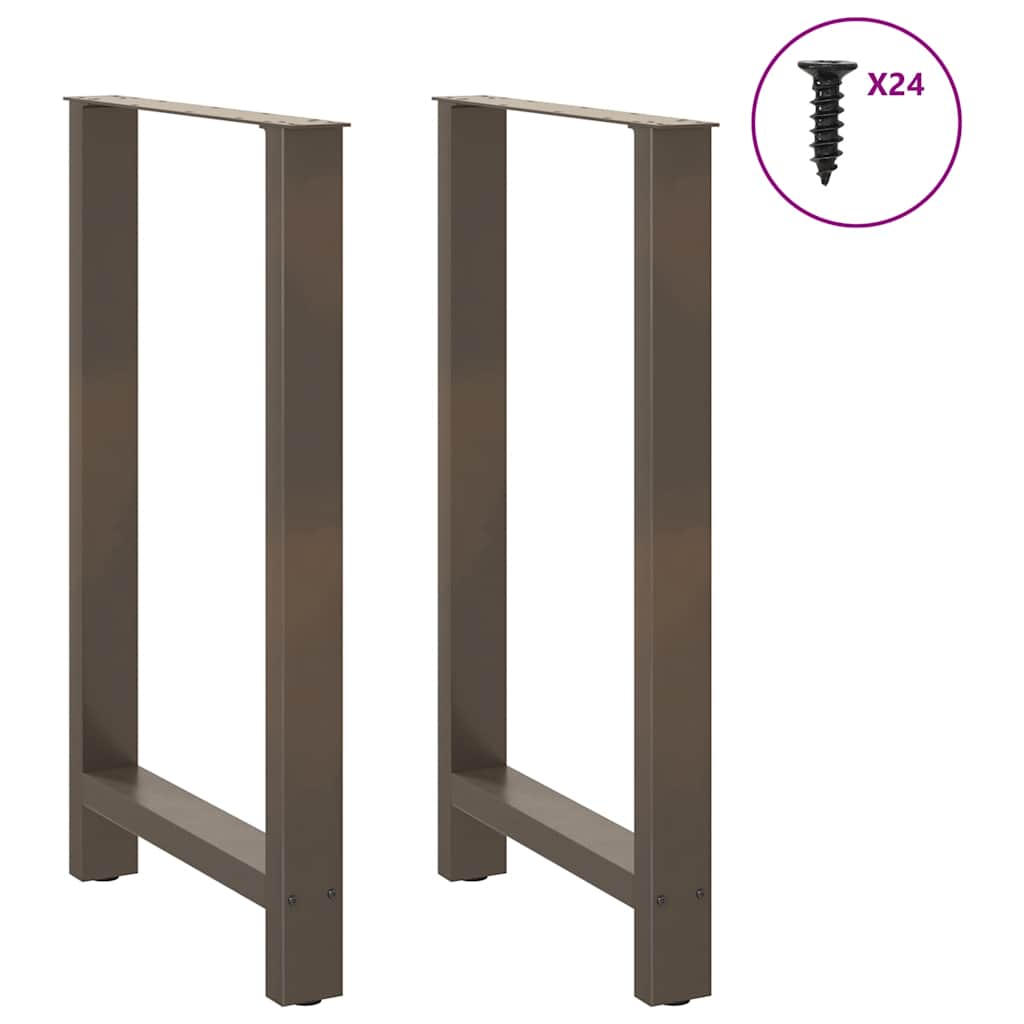 2 db natúr acél bárasztalláb 60 x (100-101) cm