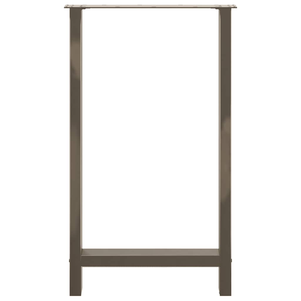 2 db natúr acél bárasztalláb 60 x (100-101) cm