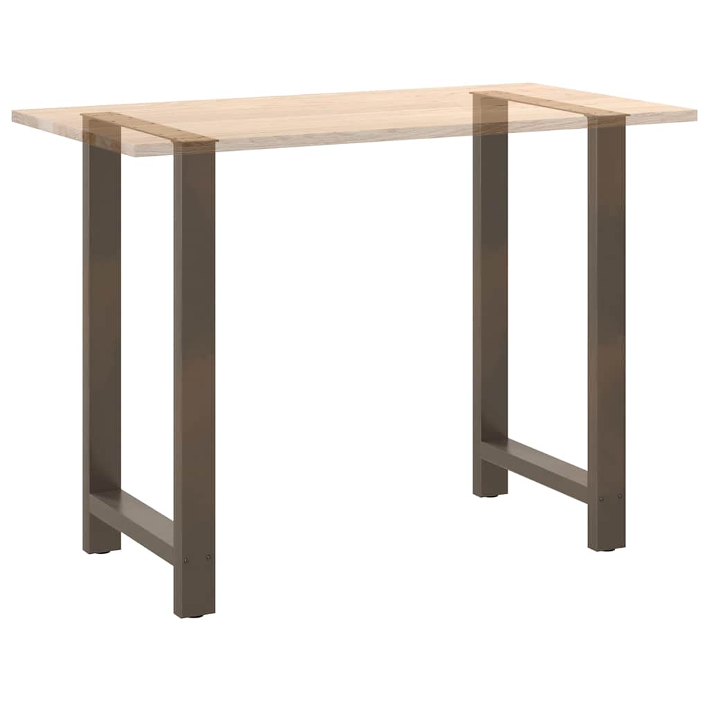 2 db natúr acél bárasztalláb 60 x (100-101) cm