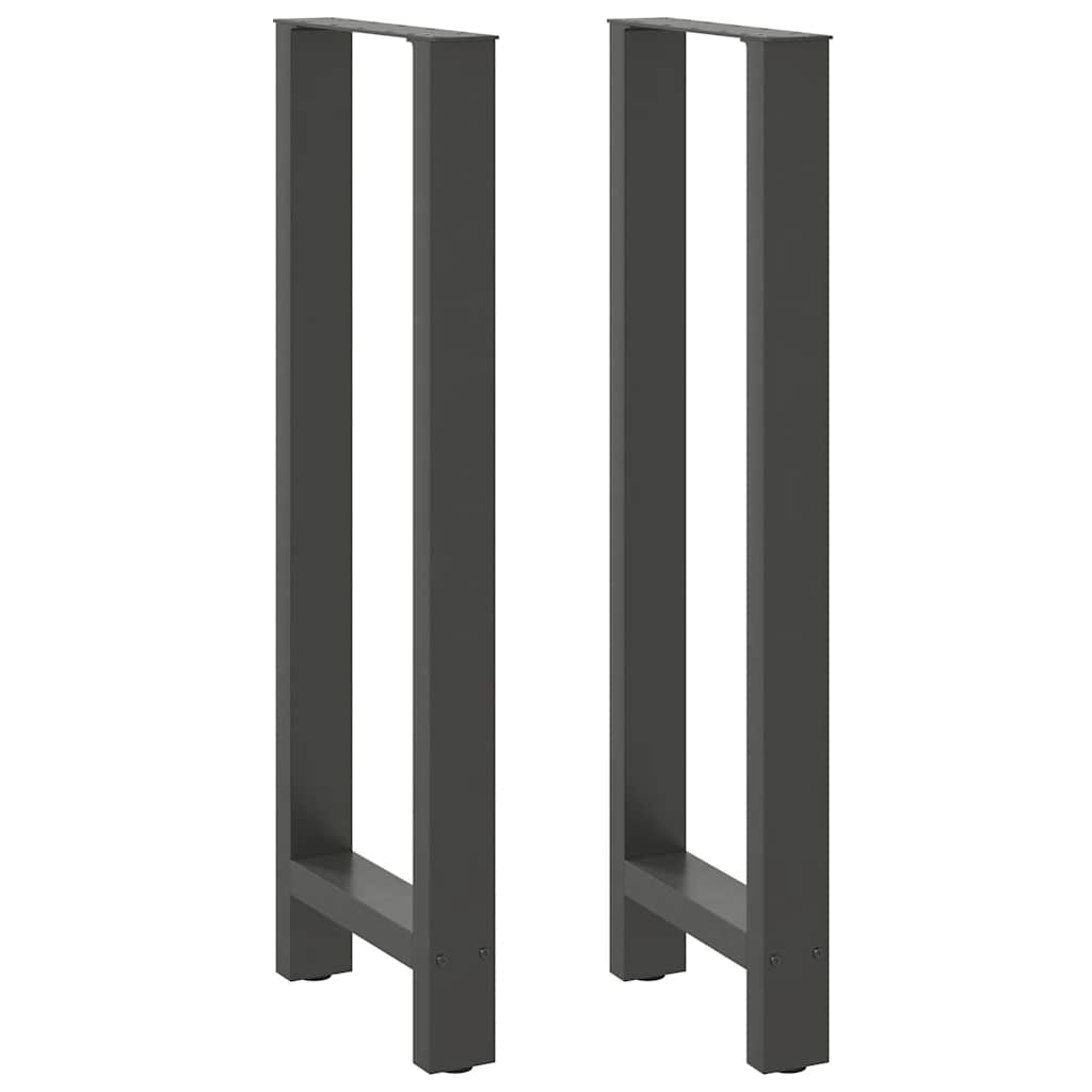 2 db antracitszürke acél bárasztalláb 40x(110-111) cm