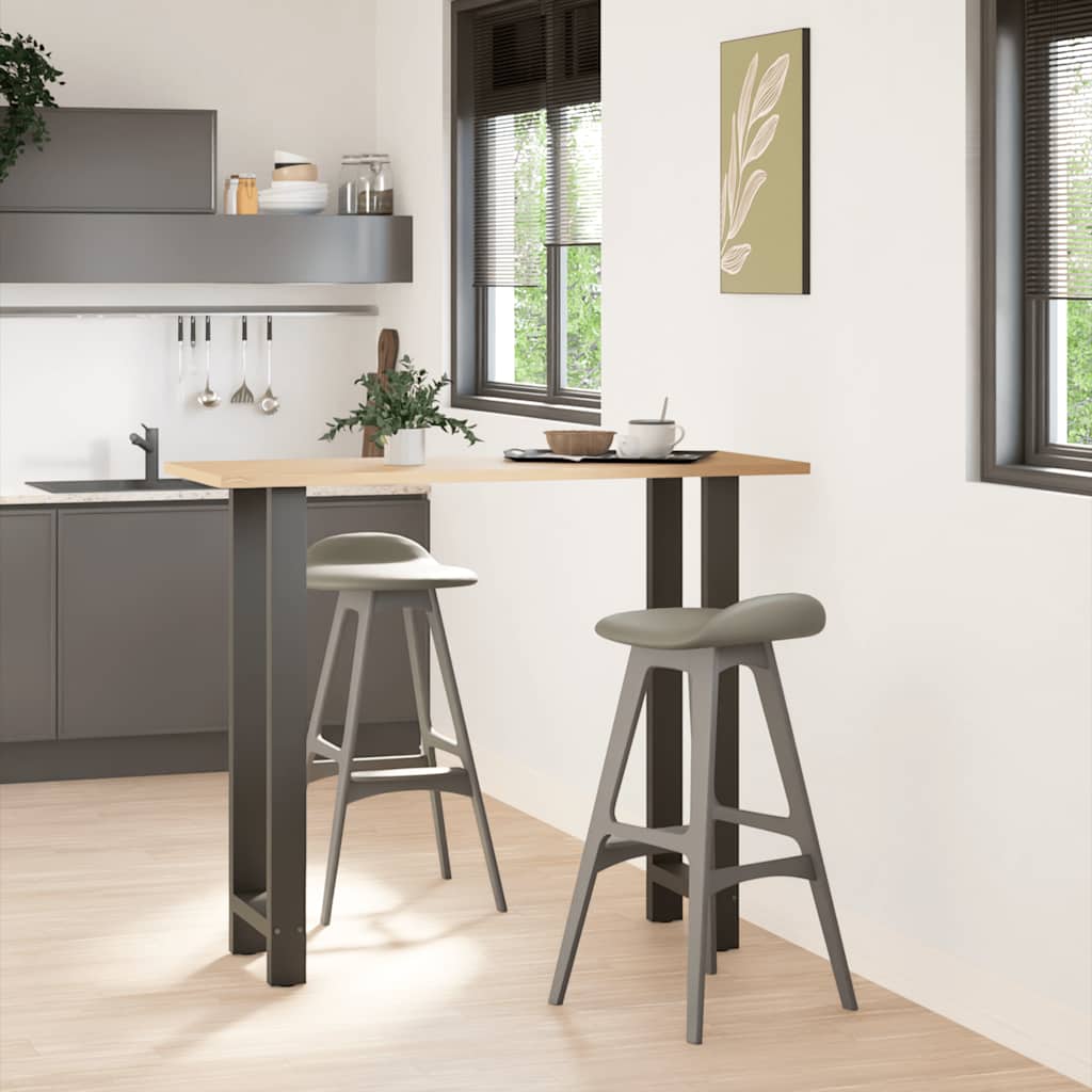 2 db antracitszürke acél bárasztalláb 40x(110-111) cm