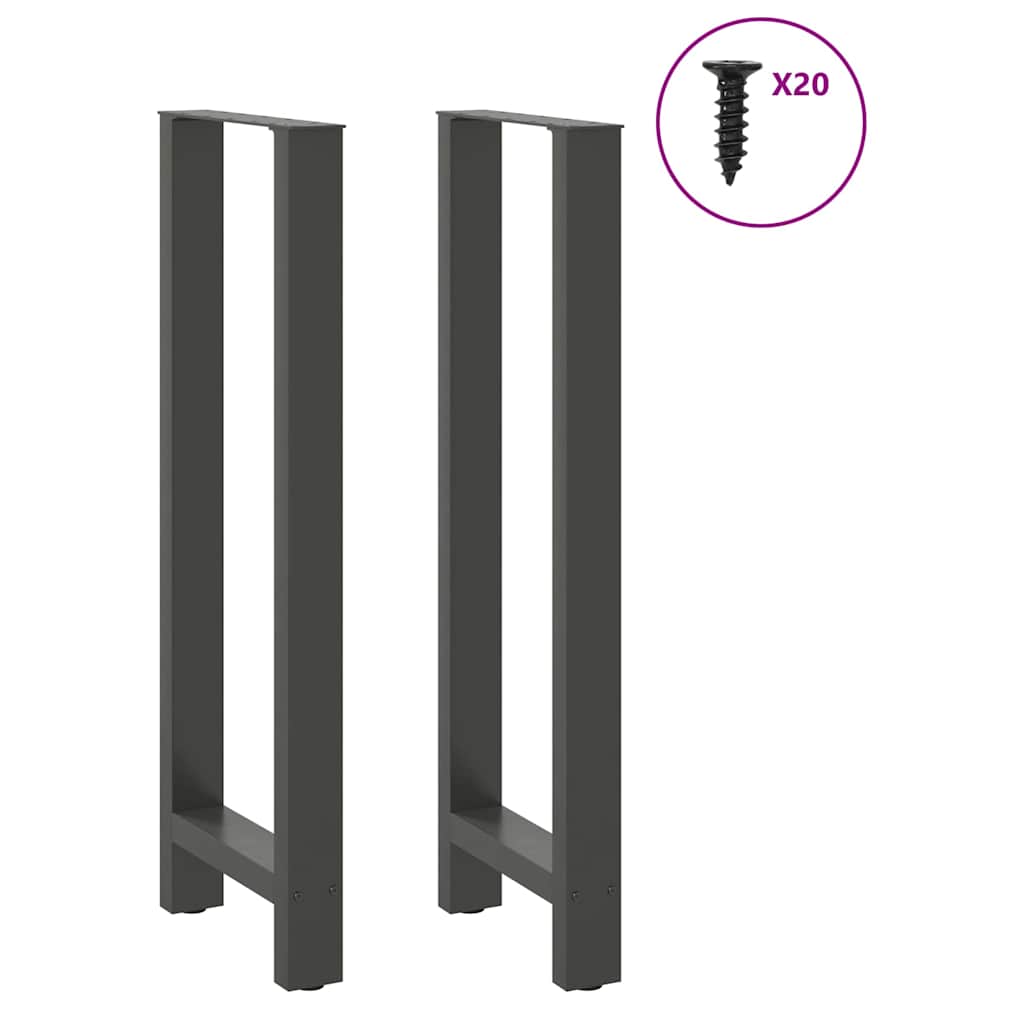 2 db antracitszürke acél bárasztalláb 40x(110-111) cm