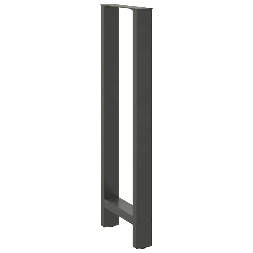 2 db antracitszürke acél bárasztalláb 40x(110-111) cm