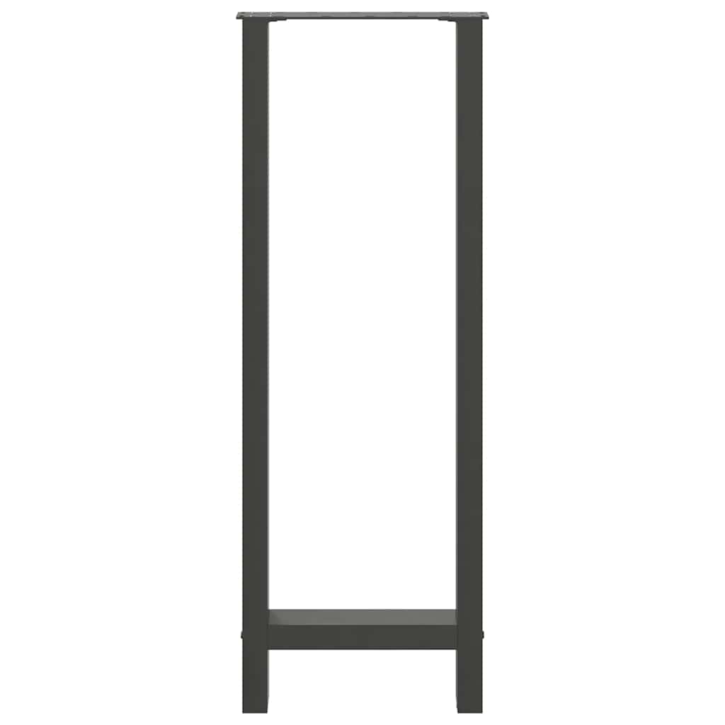 2 db antracitszürke acél bárasztalláb 40x(110-111) cm
