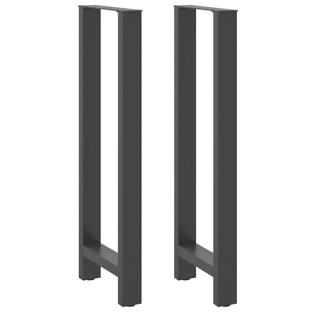 2 db antracitszürke acél bárasztalláb 50x(110-111) cm