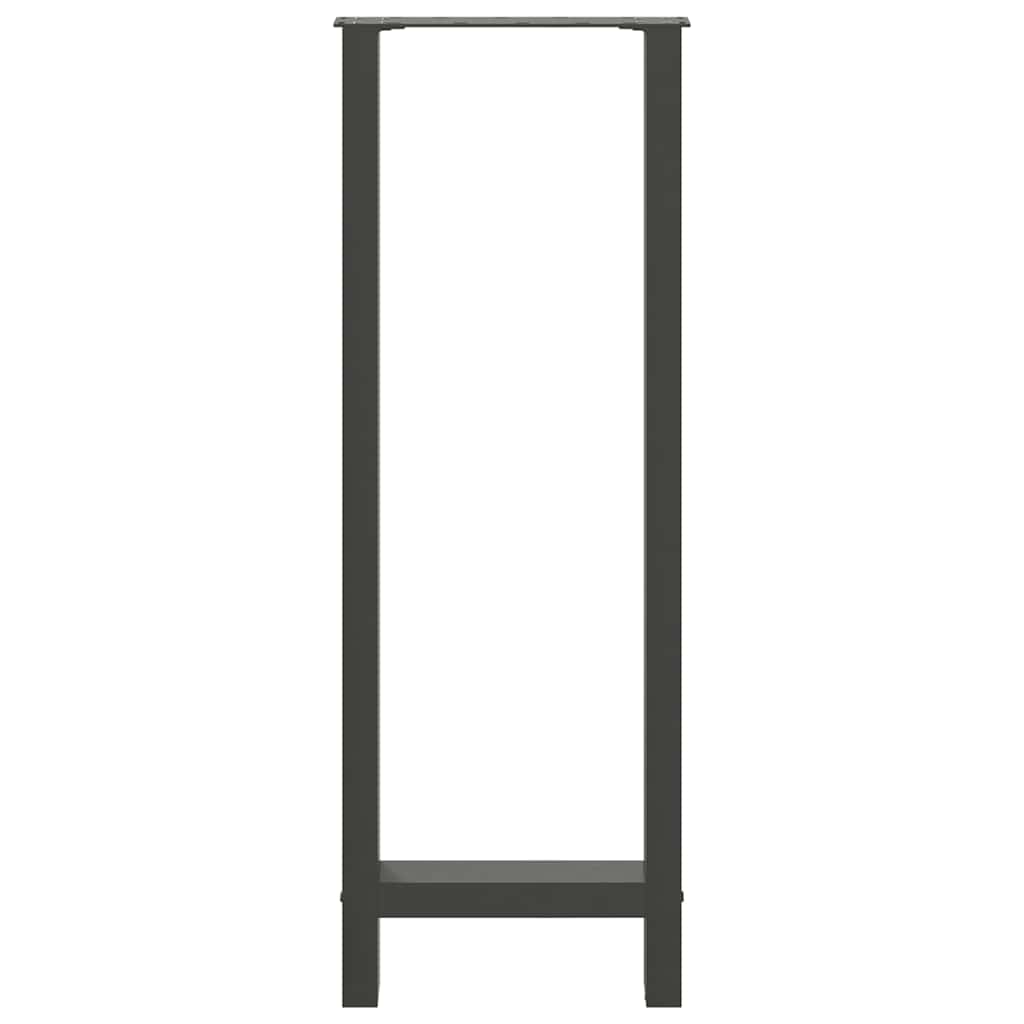 2 db antracitszürke acél bárasztalláb 50x(110-111) cm