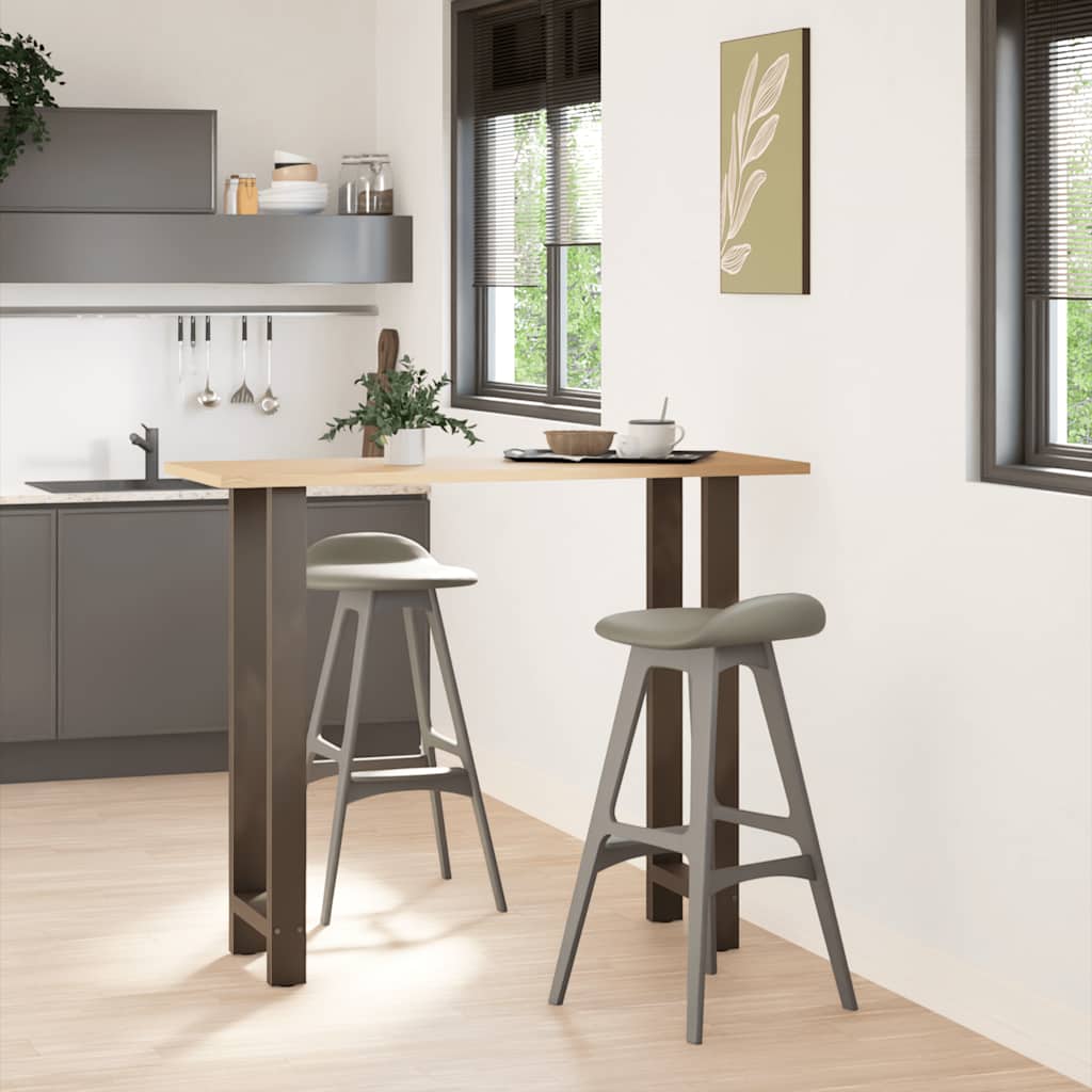 2 db natúr acél bárasztalláb 50 x (110-111) cm