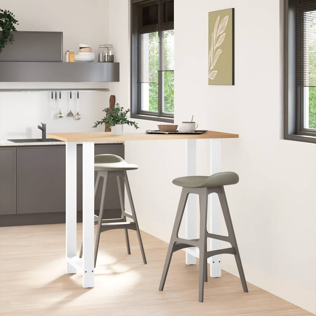2 db fehér bárasztal láb 60 x (110-111) cm acél