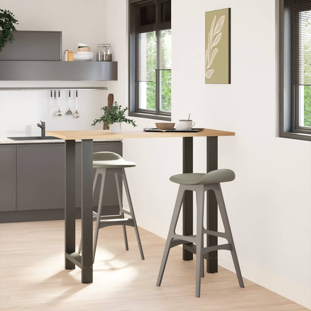 2 db antracitszürke acél bárasztalláb 60x(110-111) cm