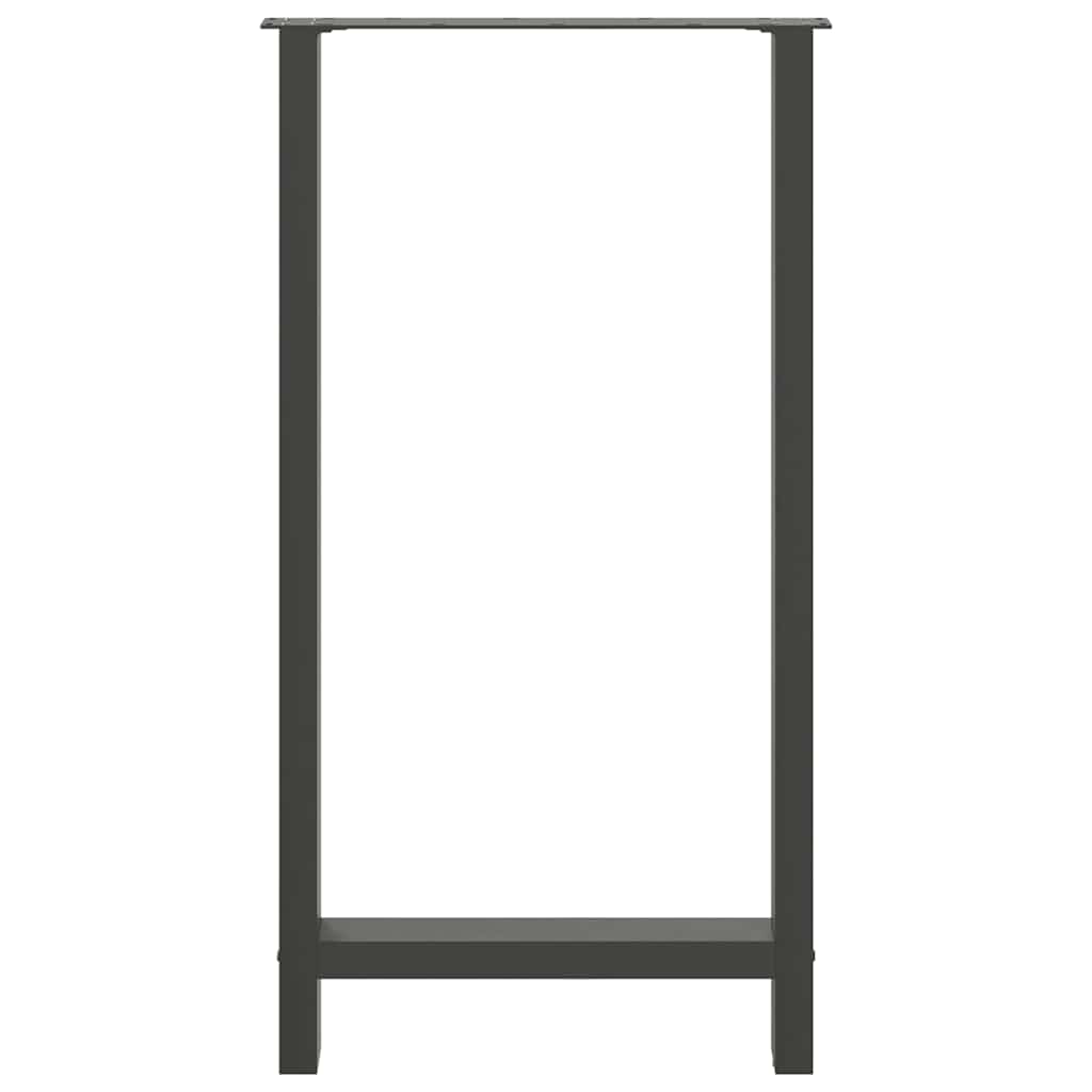 2 db antracitszürke acél bárasztalláb 60x(110-111) cm