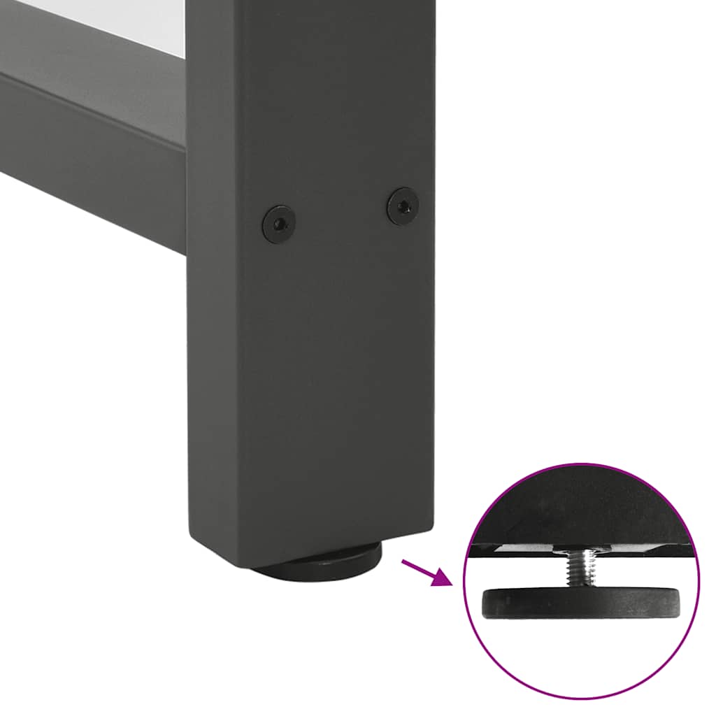2 db antracitszürke acél bárasztalláb 60x(110-111) cm