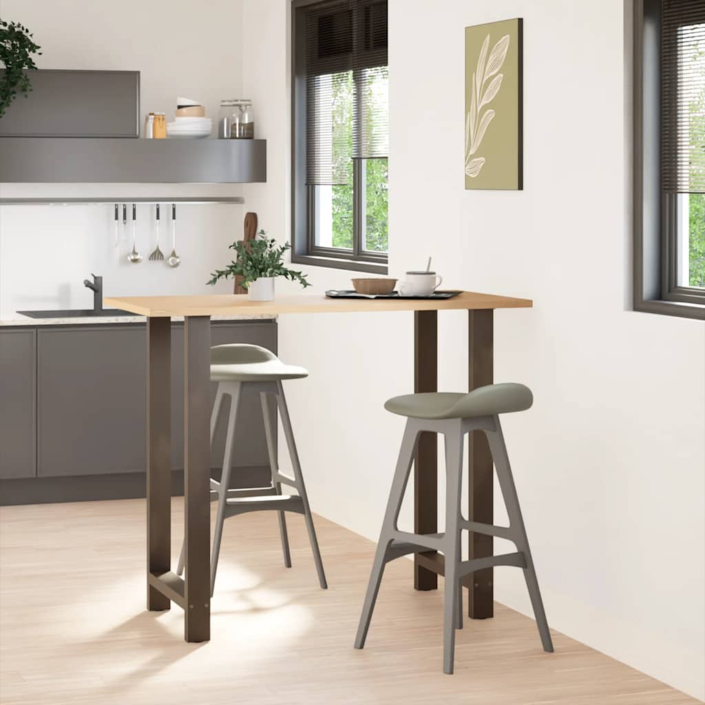 2 db natúr acél bárasztalláb 60 x (110-111) cm