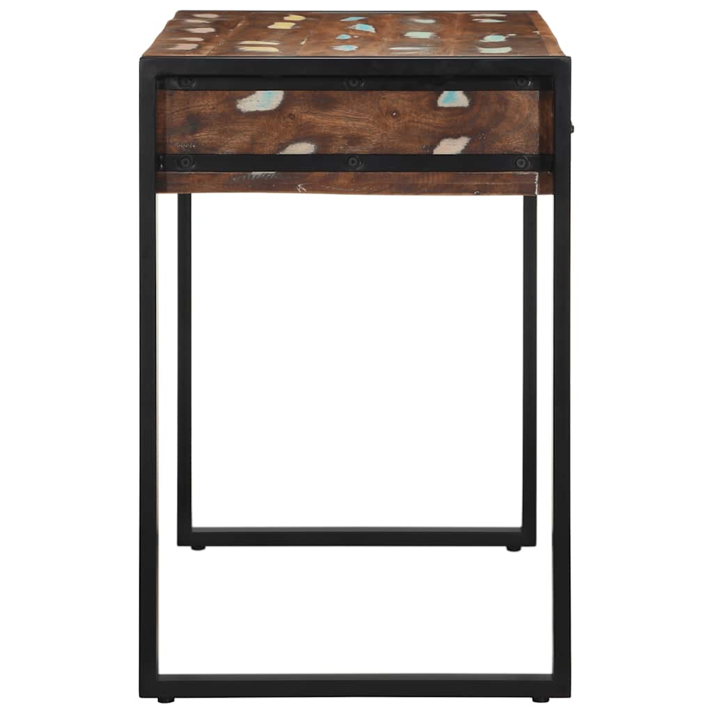 íróasztal többszínű 100x50x75 cm tömörfa, újrahasznosított fa