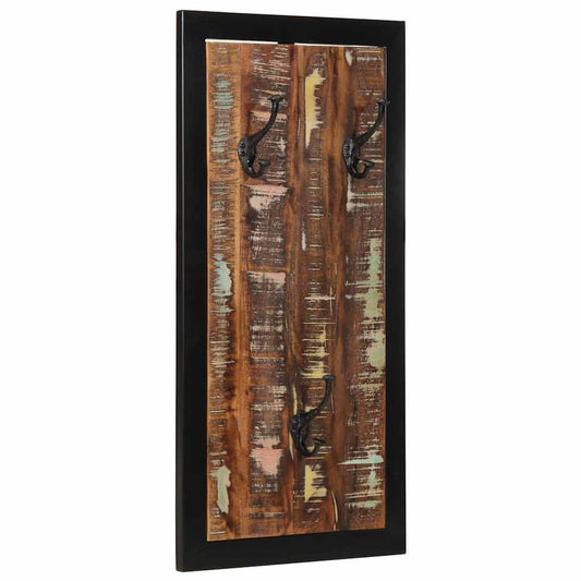 kabátállvány többszínű 40x2x80 cm tömörfa, újrahasznosított fa