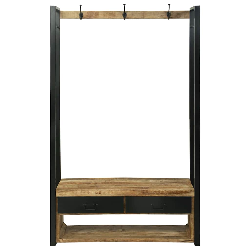 Ruhafogó fiókkal Barna 110 x 40 x 179 cm Tömör mangófa