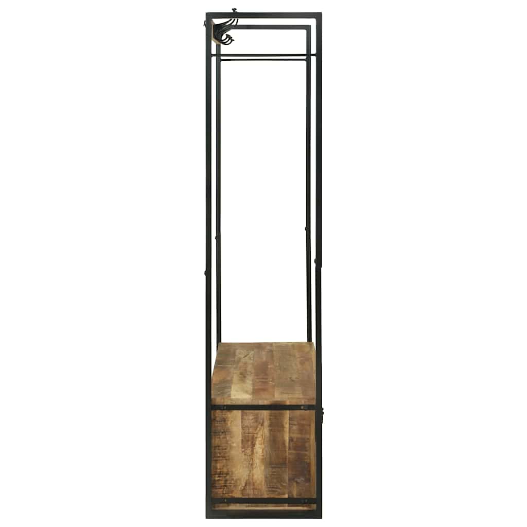 Ruhafogó fiókkal Barna 110 x 40 x 179 cm Tömör mangófa