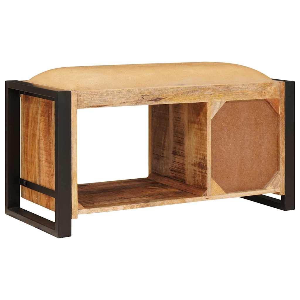 Tárolópad fiókkal Barna 80 x 35 x 40 cm Tömör mangófa