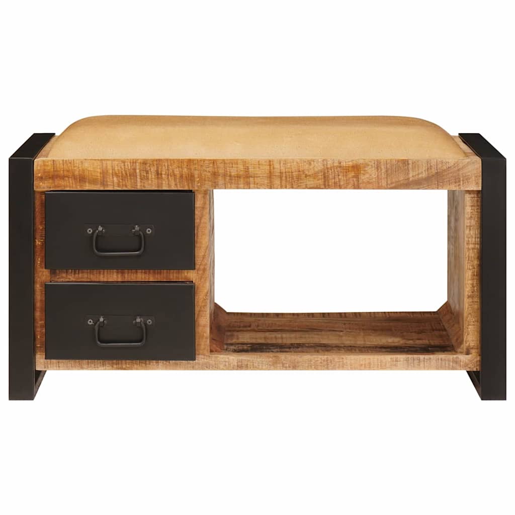 Tárolópad fiókkal Barna 80 x 35 x 40 cm Tömör mangófa