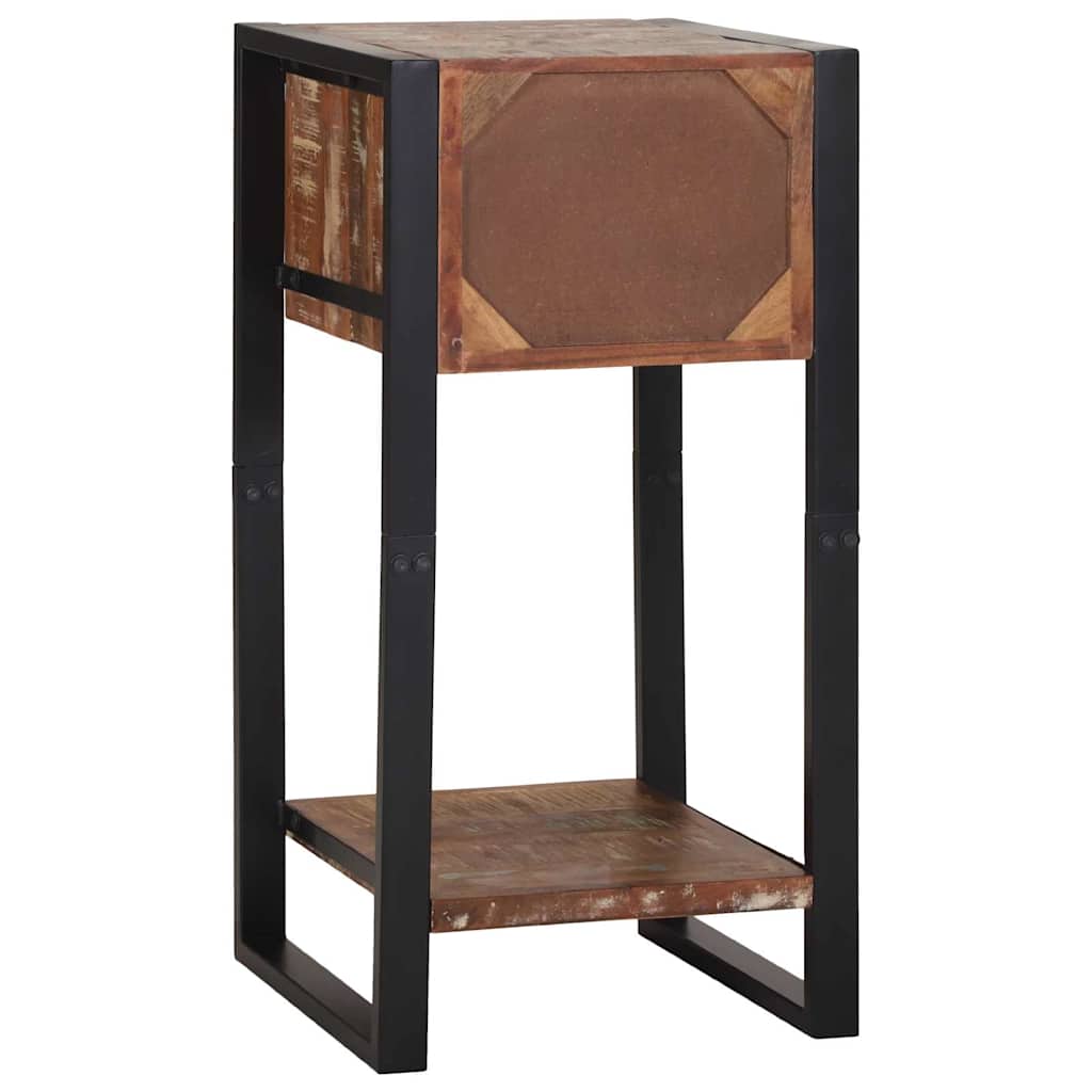 Végasztal Sokszínű 40 x 40 x 80 cm Szilárd Újrahasznosított Fa