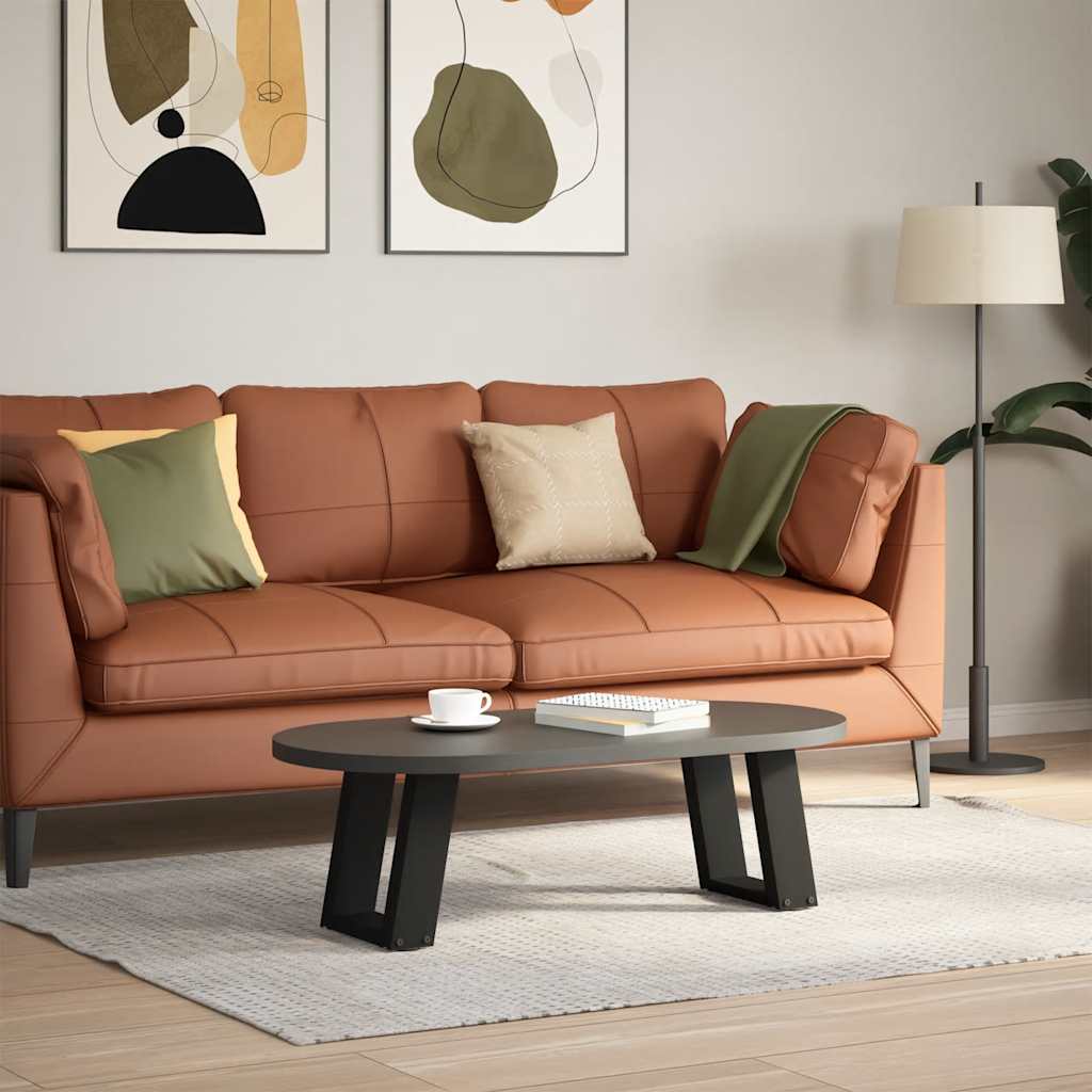 2 db U alakú fekete acél dohányzóasztal láb 30x(30-31) cm