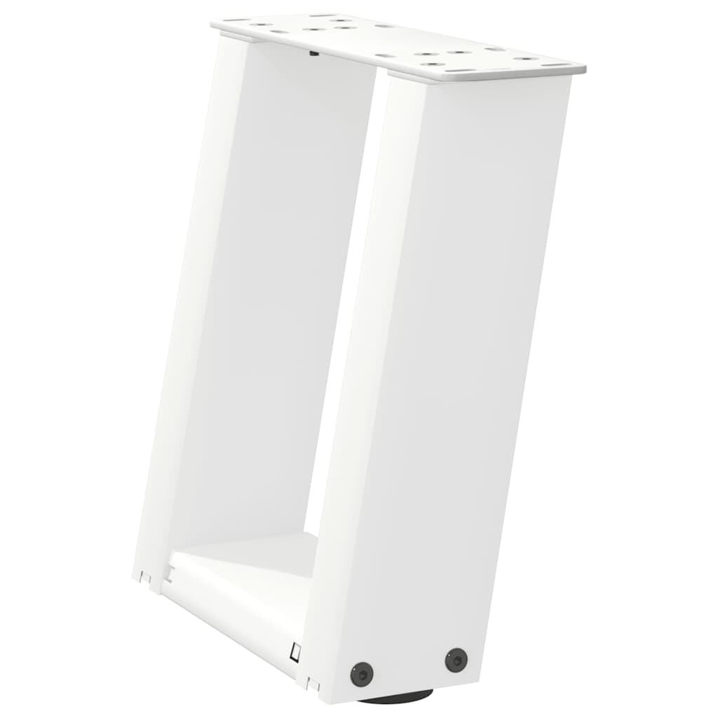 2 db U alakú fehér dohányzóasztal láb 30x(30-31) cm acél