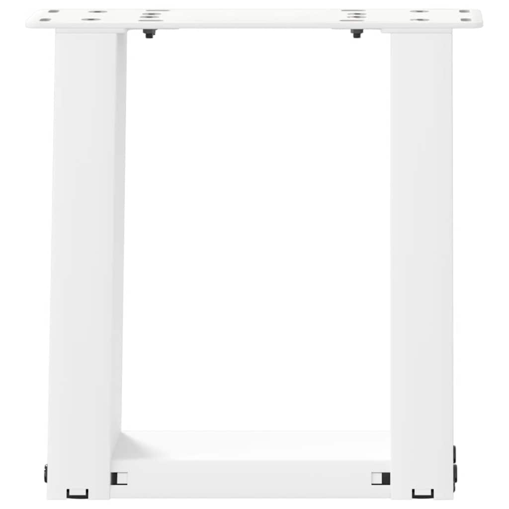 2 db U alakú fehér dohányzóasztal láb 30x(30-31) cm acél