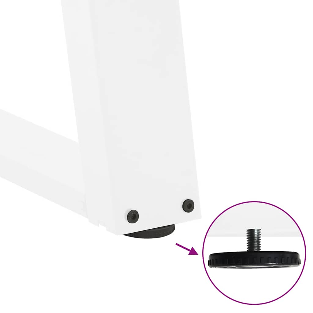 2 db U alakú fehér dohányzóasztal láb 30x(30-31) cm acél